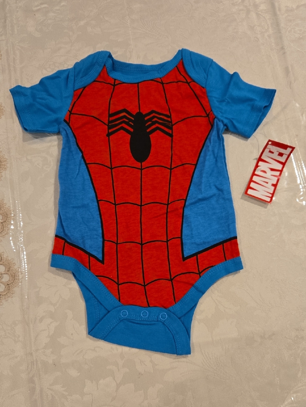 Marvel Spider-Man Infant Onesie Costume Blue And Red